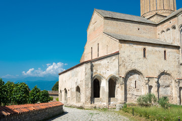 Telavi, Georgia - Jul 10 2018: Alaverdi Monastery. a famous Historic site in Telavi, Kakheti, Georgia..
