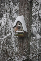 Birdhouse in Snow