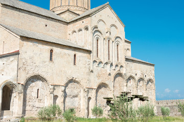 Fototapeta na wymiar Telavi, Georgia - Jul 10 2018: Alaverdi Monastery. a famous Historic site in Telavi, Kakheti, Georgia..