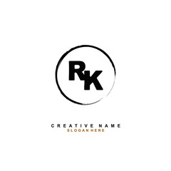R K RK Initial logo template vector