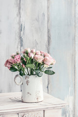 Bouquet of pink roses.