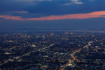 信貴生駒スカイラインから大阪の夜景