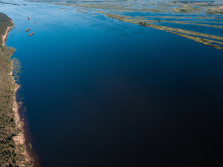 Big river. Drone point of view