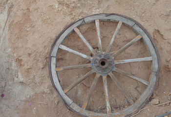 Antique wooden wheel