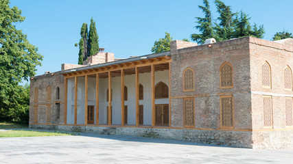 Obraz premium Telavi, Georgia - Jul 08 2018: Telavi castle (Batonis Tsikhe Fortress). a famous Historic site in Telavi, Kakheti, Georgia.