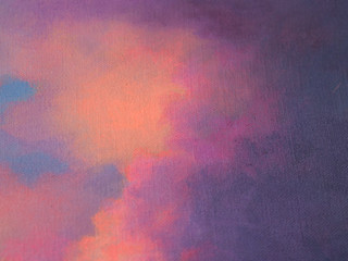 Painting Abstract background with textured soft sky after sunset