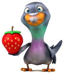 Fun pigeon - 3D Illustration