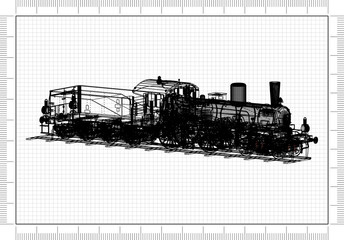 Old Train Architect Blueprint 