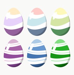 Easter egg colorful illustration - abstract pattern
