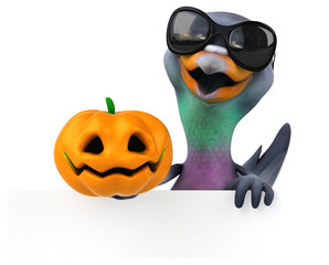 Fun pigeon - 3D Illustration