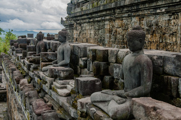 Seated Buddhas of the Borobudur Temple