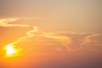 Natural colors Evening sky Shine new day  for Heaven,The light from heaven from the sky is a mystery,In twilight golden atmosphere,Modern sheet structure design,New Banner Business Web Template 