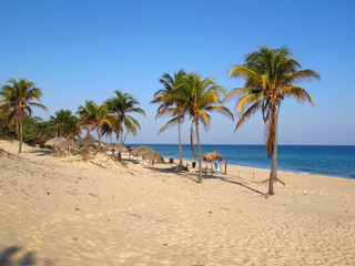 Fototapeta na wymiar Varadero beach, Caribbean sea, Cuba