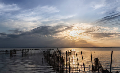 Obraz premium Cielo cálido al atardecer