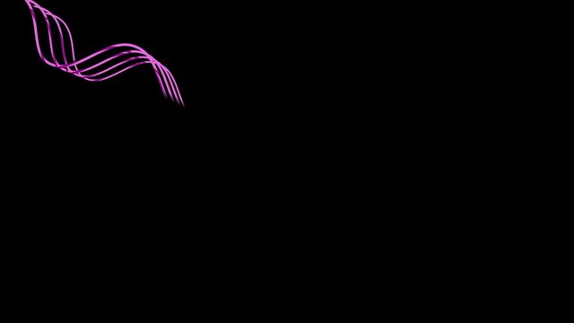 Drown strokes different colors. Motion Graphics.