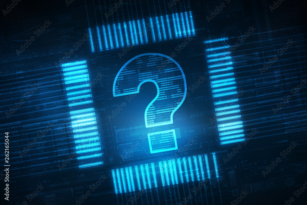 Poster 2d rendering question mark