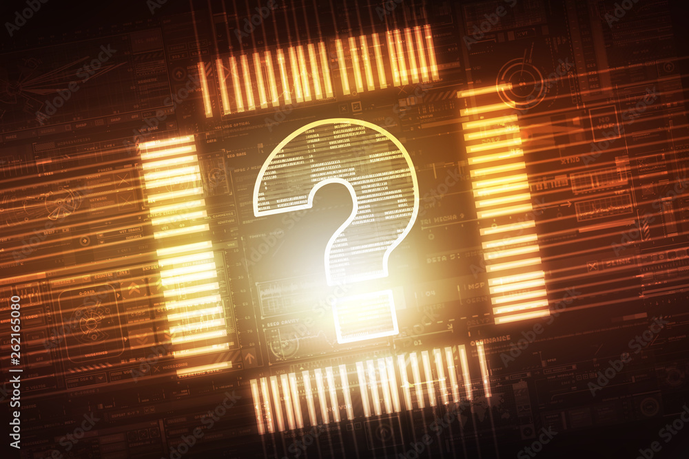 Poster 2d rendering question mark