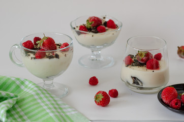 Strawberry milky dessert, magnolia,