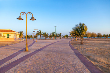 Landscape of  yanbu beach in the evening sunset in Saudi Arabia on  march 29 2019