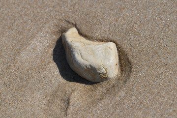 Fototapeta na wymiar A rock in the surf.