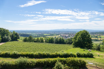 Fototapeta na wymiar view from Castle Hochburg at Emmendingen