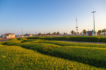 Landscape of  yanbu beach in the evening sunset in Saudi Arabia on  march 29 2019