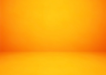 Empty orange studio room vector background. Can be used for display or montage your products