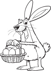 rabbit and egg happy easter