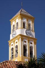 Marbella old town church bell tower