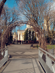 GOMEL, BELARUS - APRIL 14, 2019: Peter and Paul Cathedral in spring.
