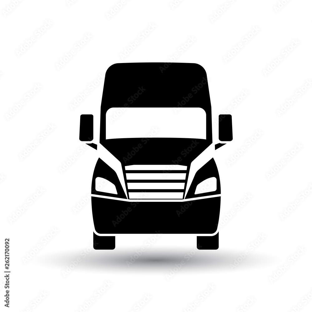 Poster truck icon front view