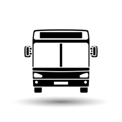 City bus icon front view
