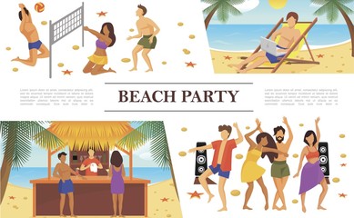 Flat Beach Party Concept