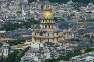 Fototapeta na wymiar Les Invalides, vue aérienne, Paris, France