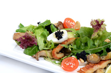 seafood salad close up view