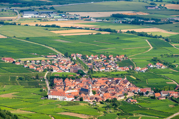 aerial view from Haut-Koenigsbourg in France