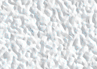 Abstract connection network white texture 3D rendering
