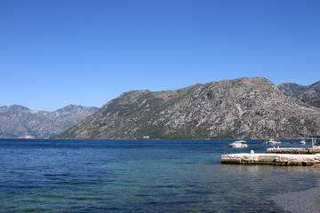 Bay of Kotor Montenegro in summer landscape