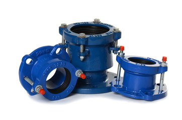 industrial pipeline wedge gate valve  isolated on white background