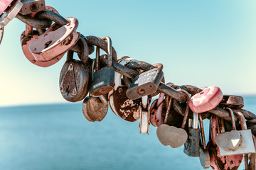 Love the locks on the bridge. Symbolic love padlocks