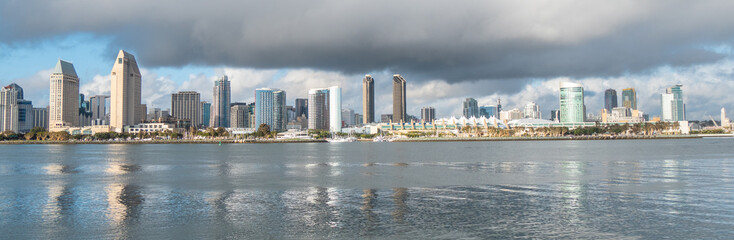 Skyline of San Diego at sunset - travel photography
