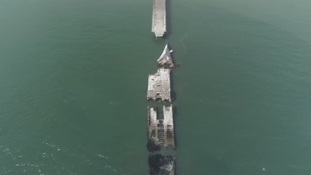 AERIAL - Sunken Ship of the Pier