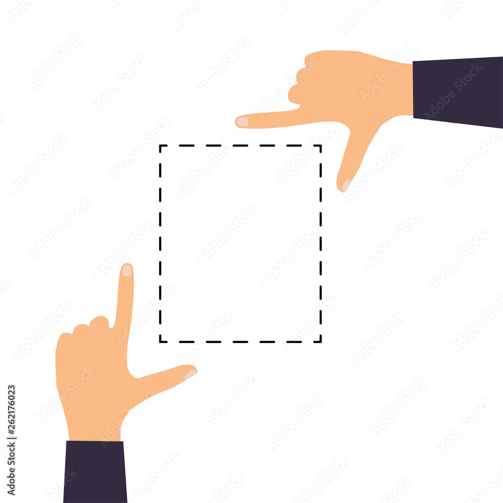 Poster hand icons showing commonly used multi-touch gestures for touchscreen tablets or smartphones. flat d