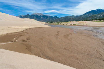 Dune Field in June in Great Sand Dunes National Park in Colorado, United States