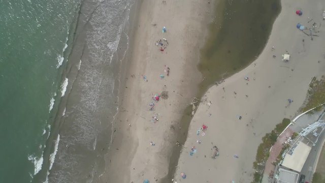 AERIAL - Overhead of Beach