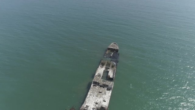 AERIAL - Sunken Ship of the Pier