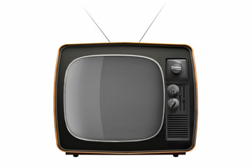 Retro tv isolated on white background. 3D Illustration