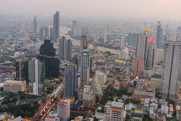 High view of high building in the city