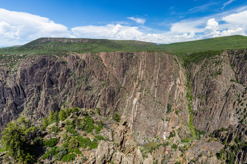 Gunnison Point in Black Canyon of the Gunnison National Park in Colorado, United States