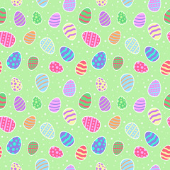 Fototapeta premium Easter Seamless Pattern Background